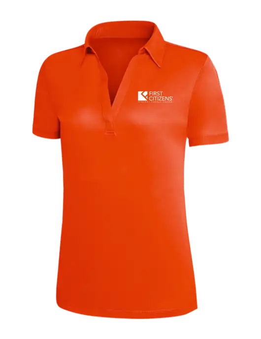 Orange Silk Touch Womens Performance Polo w/First Citizens' Logo