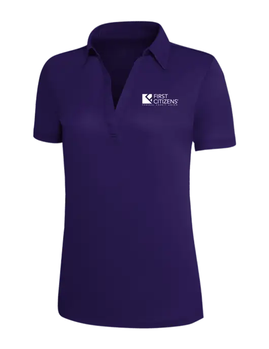 Purple Silk Touch Womens Performance Polo w/First Citizens' Logo