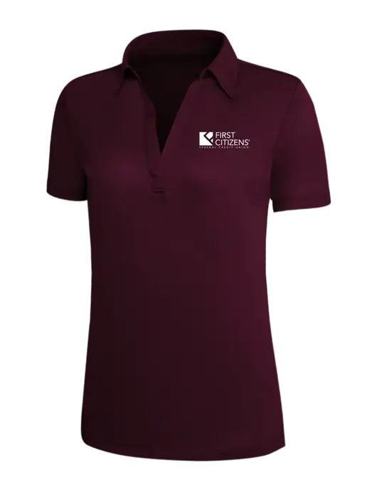 Maroon Silk Touch Womens Performance Polo w/First Citizens' Logo