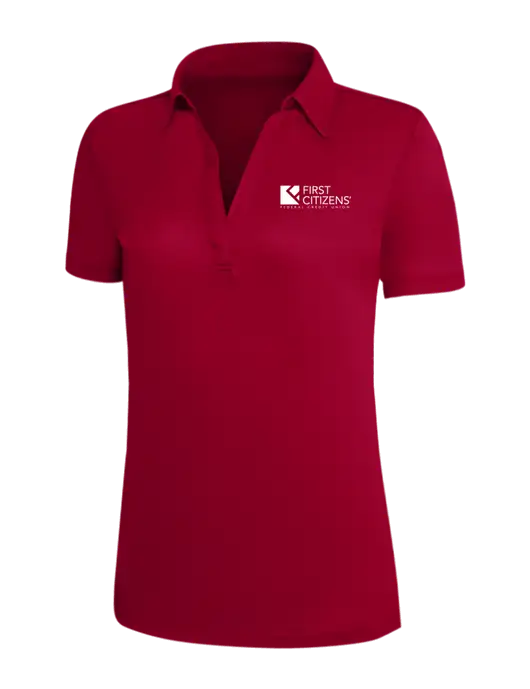 Red Silk Touch Womens Performance Polo w/First Citizens' Logo