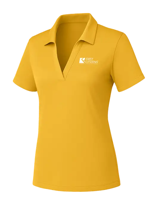 Yellow Gold Womens PosiCharge RacerMesh Polo w/First Citizens' Logo