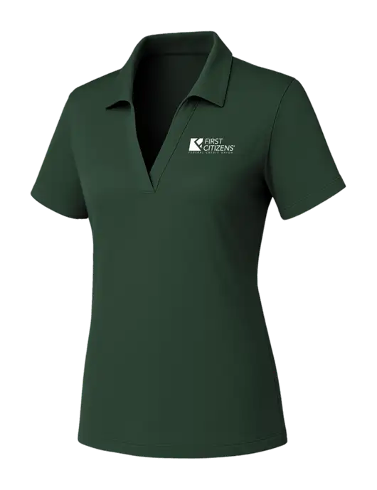 Womens Dark Green PosiCharge RacerMesh Polo w/First Citizens' Logo