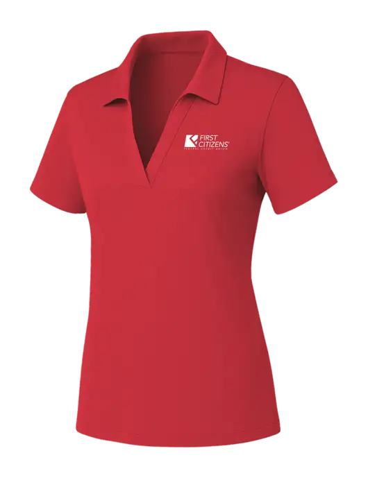 Womens Red PosiCharge RacerMesh Polo w/First Citizens' Logo