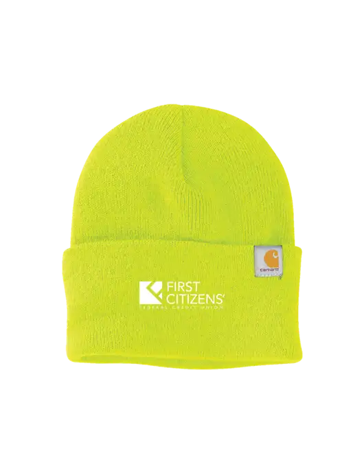 Carhartt Neon Lime Watch Cap 2.0 w/First Citizens' Logo