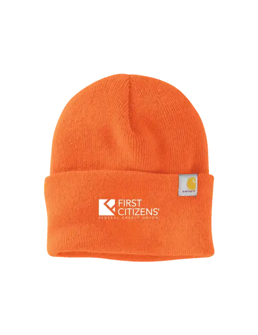 Carhartt Orange Watch Cap 2.0 w/First Citizens' Logo