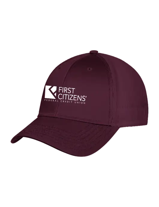 Maroon Mesh with Maroon Stitching on Bill Trucker Cap Snap Back w/First Citizens' Logo