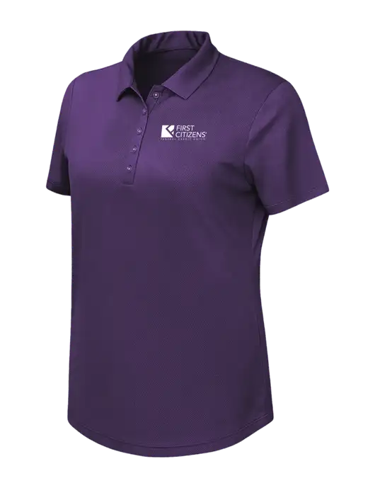 Callaway Womens Birdseye Purple Polo w/First Citizens' Logo