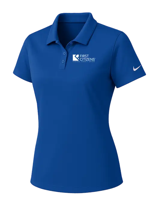 Nike Womens Dark Royal Dry Essential Solid Polo w/First Citizens' Logo