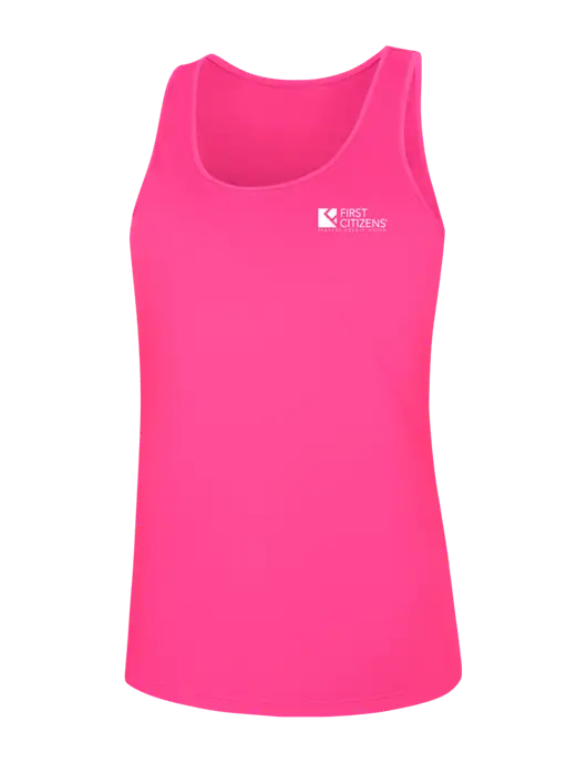 Womens Fuchsia PosiCharge Competitor Racerback Tank w/First Citizens' Logo