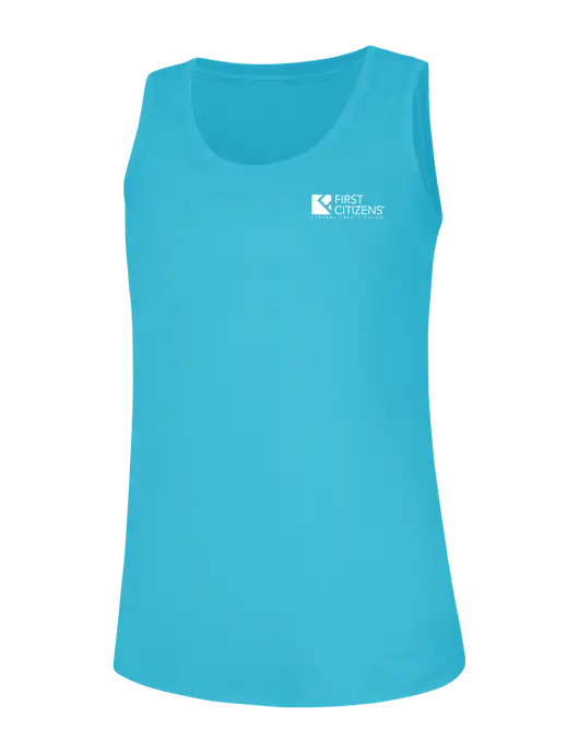 Womens Teal Heather Perfect Tri Racerback Tank w/First Citizens' Logo
