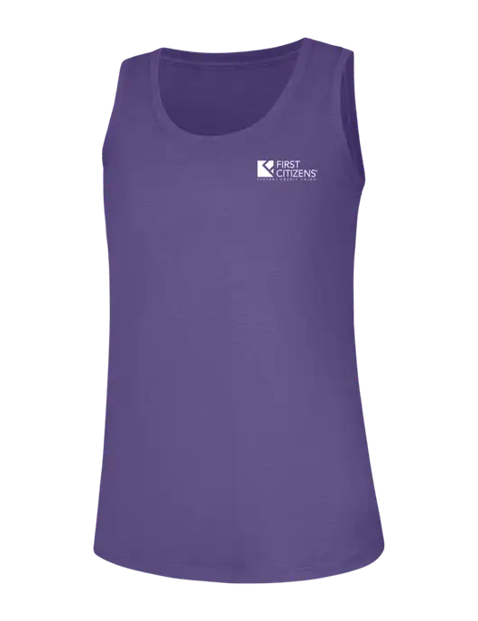 Womens Purple Frost Perfect Tri Racerback Tank w/First Citizens' Logo