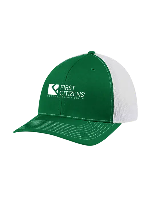 Richardson Adjustable Snapback Original 112 Trucker Cap Kelly w/White Mesh w/First Citizens' Logo