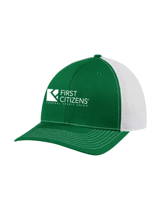 Richardson Adjustable Snapback Original 112 Trucker Cap Kelly w/White Mesh w/First Citizens' Logo