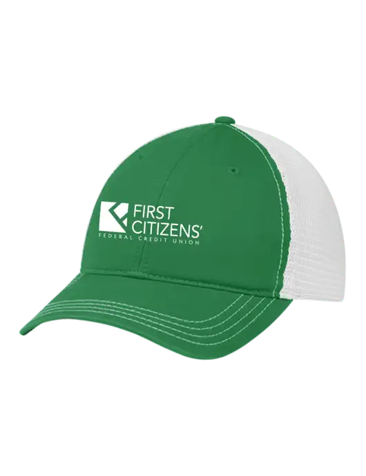 Richardson 111 Garment Washed Trucker Cap Kelly w/White Mesh w/First Citizens' Logo