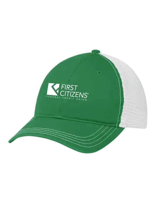 Richardson 111 Garment Washed Trucker Cap Kelly w/White Mesh w/First Citizens' Logo
