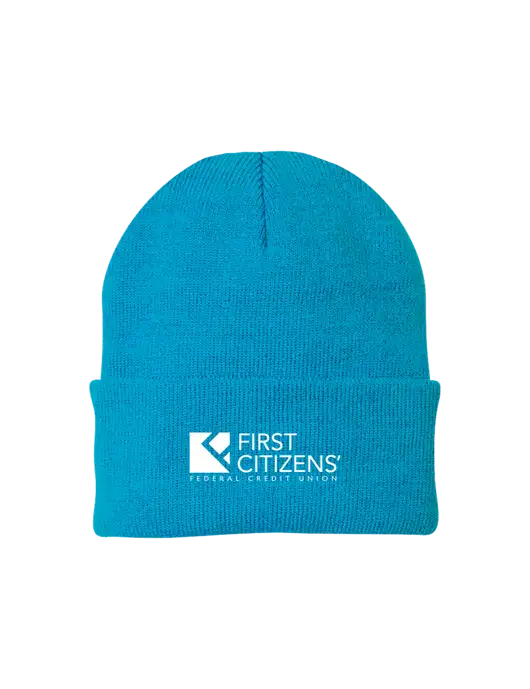Sapphire Blue Knit Cap w/First Citizens' Logo