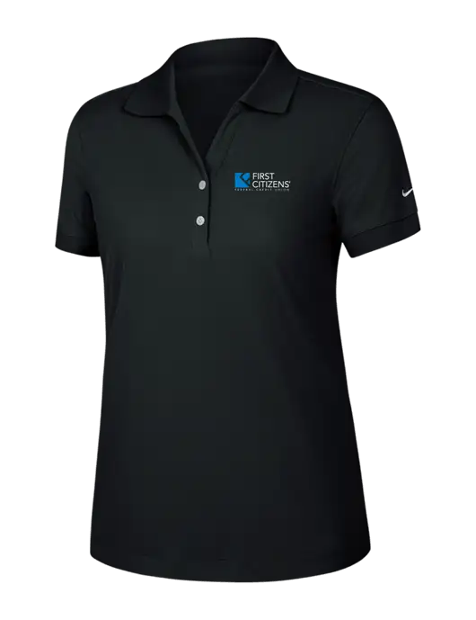 Nike Womens Dri-FIT Classic Black Polo w/First Citizens' Logo