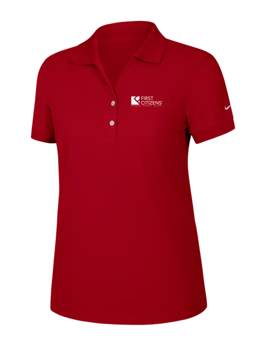 Nike Womens Dri-FIT Classic Red Polo w/First Citizens' Logo