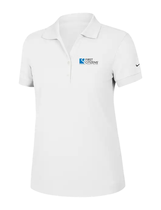 Nike Womens Dri-FIT Classic White Polo w/First Citizens' Logo